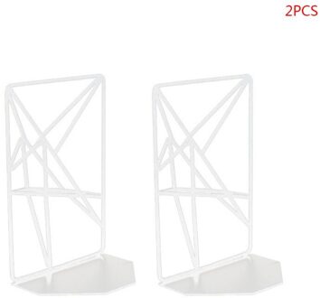 2Pcs Metal Iron Boekensteun Leesboek Ondersteuning Desktop Office Document Stand Plank W