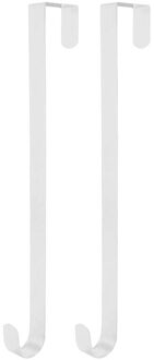 2Pcs Metalen Krans Hanger Boven De Deur Haken Kerst Guirlande Houders Seizoensgebonden Thuis Opslag Organisator Krans Hanger Voor weer