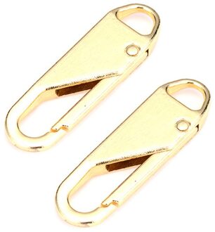 2Pcs Metalen Rits Rits Reparatie Kits Rits Pull Voor Rits Slider Naaien Diy Craft Naaien Kits Metal Zip gouden 2stk