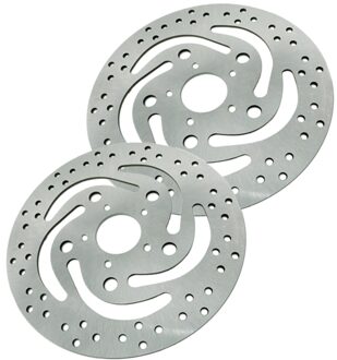 2Pcs Motorcycle Links Rechts Remschijf Voor Harley Touring 1450 Road King Road Glide Electra Glide Straat Glide 2000-2007