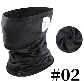 2Pcs Motorfiets Gezichtsmasker Motorbike Hoofddeksels Rijden Sjaal Fietsen Neck Hoofdband Ice Zijde Half Gezicht Shield Mask Huid Anti-Uv masker zwart