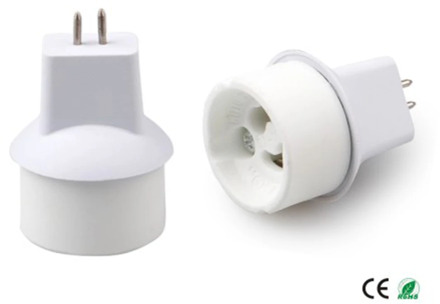 2pcs MR16 to GU10 Light Socket Adapter Gu5.3 to Gu10 Lamp Holder Converter, CE Rohs,Physically Convert contact