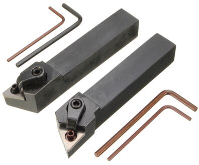 2Pcs Mtjnl1616H16 Mtjnr1616H16 Draaibank Draaien Gereedschaphouder 16X100Mm Voor Tnmg Insert Kit 4 Sleutel + 2 Boring Bar Set