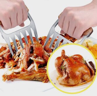 2Pcs Multifunctionele Vlees Shredder Barbecue Vork Bear Claw Vlees Separator Voedsel Vork Vlees Slicer Bbq Grill Vlees Handler Keuken