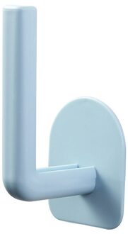 2Pcs Naadloze Stickers Opbergrek Huishouden Rack Wall Mount Organizer Holder Hook Punch-Gratis Keuken Badkamer Woonaccessoires blauw 1stk