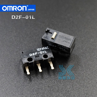 2pcs OMRON Mouse Micro switch Microswitch D2F-01L 1.47N mouse button gold contacts suitable for Logitech G602 G502 G400 IO1.1