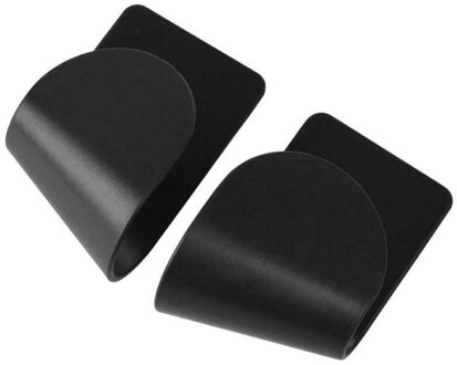 2Pcs Opbergrek Pot Deksel Keuken Kookgerei Organizer Holder Wall Mount Kast Opknoping TOER889 zwart