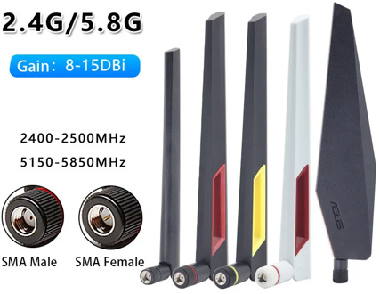 2PCS Original ASUS antenna for GT-AC5300 RT-AC88U RT-AC68U RT-AC86U Dual Band Wireless Router antenna 2.4G 5.8G dual frequencay