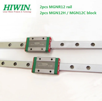 2pcs Original Hiwin rail MGNR12 -L 200mm /300mm /330mm/ 400mm / 500mm / 550mm + 2pcs MGN12H / MGN12C blocks