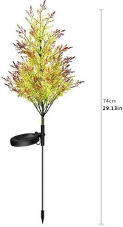 2Pcs Outdoor Binnenplaats Led Kerstboom Verlichting Solar Lamp Waterdicht Vloerlamp Binnenplaats Decoratie Knipperlicht