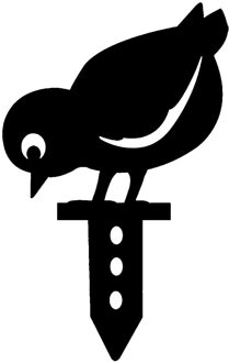 2Pcs Outdoor Ijzer Tuin Decoratie Thuis Cock Plug-In Ijzer Zwart Chick Stakes Outdoor Yard Garden Decor Yard art Ornament B