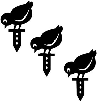 2Pcs Outdoor Ijzer Tuin Decoratie Thuis Cock Plug-In Ijzer Zwart Chick Stakes Outdoor Yard Garden Decor Yard art Ornament