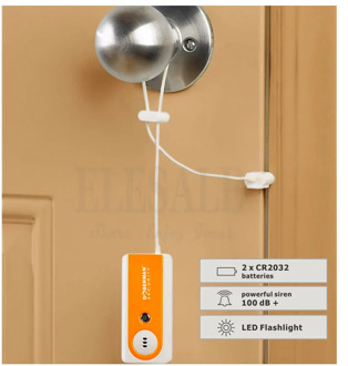 2Pcs/Pack Portable Travel Door Alarm Entry Defense Intruder Alarm 100dB Flashlight For Home Office Apartment Hotel Security