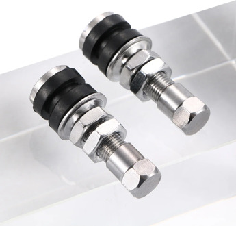 2Pcs/Pair 3.8*1.5cm Alloy Rubber Silver VAMD-161 Universal Tubeless Tyre Bicycle Auto Parts Tire Valve Accessories High Quality