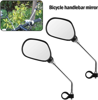 2Pcs/Pair Bicycle Handlebar Mirror Scooter E-Bike Rearview Mirrors Electrombile Back Side Convex Mirror Carbon Fiber