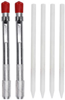 2pcs Pens Soapstone Holder On Steel Portable Round For Welding Tools Scribe With 4 Refills Machinery Manufacturing Industrial