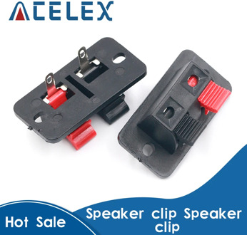 2Pcs Plastic 4 Positions Connector Terminal Push In Jack Spring Load Audio Speaker Terminals Breadboard Clip