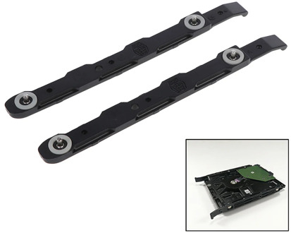 2pcs Plastic Chassis Hard Drive Mounting Rails For Cooler Master 3.5" HDD Bracket With Left & Right SATA SSD Computer Connectors