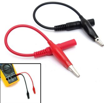 2Pcs Praktische Probe Multimeter Test Lead & Alligator Krokodil Clip Elektrische Klem Voor Fluke Meter Testen Rood + Zwart