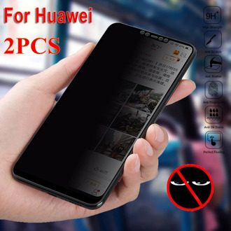 2PCS Privacy Screen Protector for HuaWei P10 Plus P20 P30 Pro lite Anti-Peeping Tempered Glass Film for HuaWei P40 Mate 30 20 10