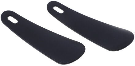 2Pcs Professionele Zwarte 11cm Schoen Lifter Tool Plastic Schoenlepel Lepel Schoenlepel Handvat Schoenlepel