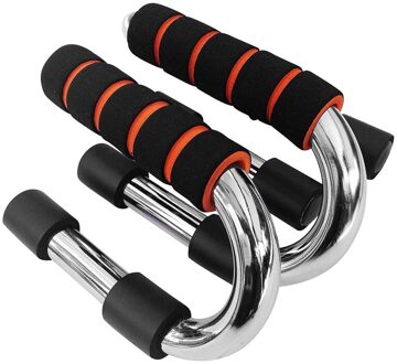 2Pcs Push Up Bars Sterke Chrome Staal Pushup Stands Met Comfortabele Foam Grip En Non-Slip Bars