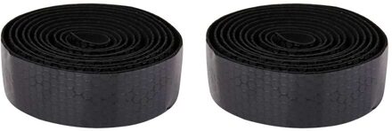 2Pcs Racefiets Fietsstuur Bandjes Camouflage Fietsen Handle Belt Kurk Wrap Ademend Band zwart 2stk