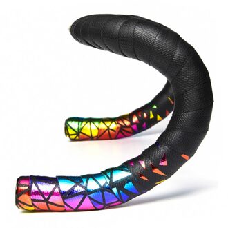 2Pcs Racefiets Fietsstuur Grip Tape Anti-Slip Fietsen Handle Bar Riem Kunstmatige Pu Leather Wrap Strap bandage veelkleurig