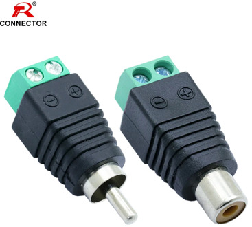 2pcs RCA AV Balun Terminal Connector, 2poles, RCA Male Plug& RCA Female Jack AV Terminal