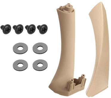 2Pcs Rechts Links Side Inner Voordeur Panel Handvat Pull Trim + Cover Voor Bmw E90 E91 3 Serie auto Interieur Accessoires Repalcement Beige