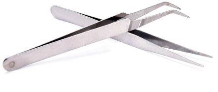 2Pcs Reparatie Precisie Montage Set Tool Rvs Elektronische Pincet