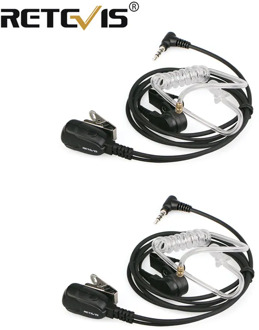 2pcs Retevis EA011Y Earpiece Mic PTT 3.5mm 1-Pin Headphones For YAESU VERTEX VXT-20 VX-300 Retevis RT40 RB615 RB15 Walkie Talkie