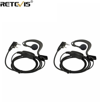 2pcs Retevis RE-3120 C-type Earhook Earpiece Walkie Talkie Headset For Retevis RT21 RT24 H777 RT22 RT27 RT618 Baofeng UV-5R 888S