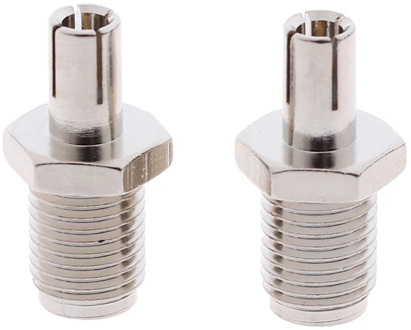 2pcs RF Coaxial Adapter SMA To TS9 Coax Jack Connector SMA Female Jack To TS9 Male Plug Silver