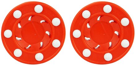 2Pcs Roller Hockey Spel Puck 120G Pro Schot Voor Beoefenen En Klassieke Training Diameter 3 "Dikte 1" oranje
