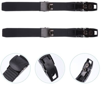 2Pcs Rolschaatsen Gebruik Gesp Rolschaatsen Schoenen Levert (Zwart)