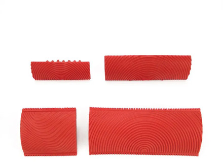 2pcs Rubber wall texture roller imitation wood grain pattern paint design brush Art Embossing DIY Wall Painting tool Home decor