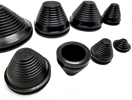 2pcs Rubber Wire Hole dust Covers Plugs Black tapered cable seal Ring grommet gasket inlet outlet case box plate cable protector
