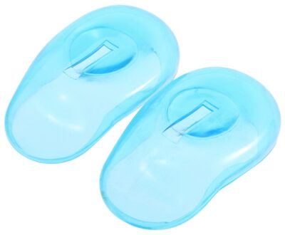 2Pcs Salon Haarverf Clear Blue Siliconen Oor Cover Shield Kapper Anti Kleuring Oorbeschermers Bescherm Oren Van De dye Leshp