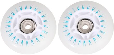 2Pcs Schaatsen Lichtgevende Wielen Pu Knipperende Wielen Mooie Decoratieve Schaatsen Lichtgevende Wielen blauw licht 68mm