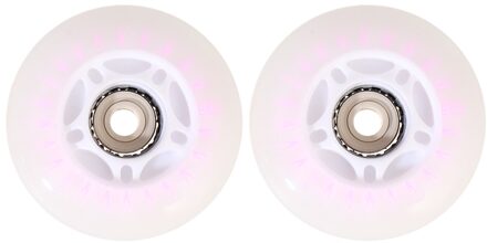 2Pcs Schaatsen Lichtgevende Wielen Pu Knipperende Wielen Mooie Decoratieve Schaatsen Lichtgevende Wielen roze licht 68mm