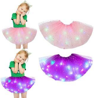 2Pcs Sequin Tutu Rok Kinderen Prinses Meisjes Rokken Baby Tutu Rok Led Light Up Pettiskirt Ballet Kinderen Rokken Baby kleding