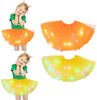 2Pcs Sequin Tutu Rok Kinderen Prinses Meisjes Rokken Baby Tutu Rok Led Light Up Pettiskirt Ballet Kinderen Rokken Baby kleding