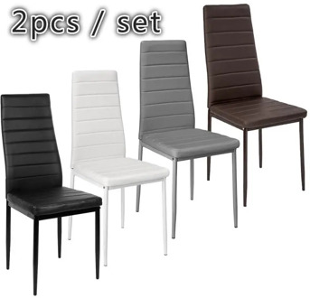 2PCS/SET Dining Chairs Living Cafe Room Dining Room Home Bar Nordic Style Modern Leather Durable High Quality Lounge Chair HWC