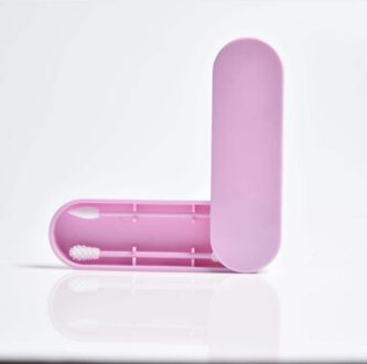 2pcs/set Double Head Silicone Cotton Swab Stick Reusable Cotton Swab Cleaning Tool Ear Spoon Cotton Swab Set Roze