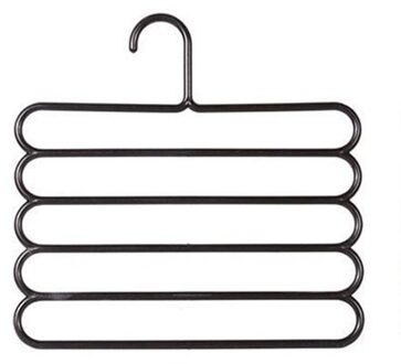 2pcs/Set household multi-layer collection pants hanger clothes Tie Scarfs Towel Multi-purpose Practical Pants Hanger zwart