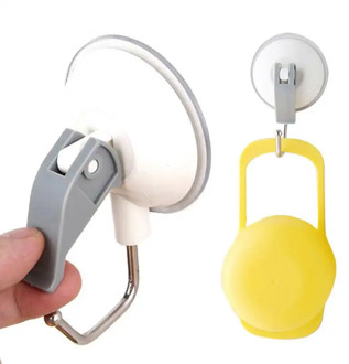2Pcs/set Seamless Hanger Wall Bathroom Kitchen Hanger Strong Suction Cup Hook Movable Storage Vacuum Sucker Bathroom Home