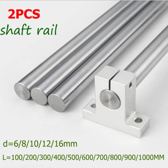 2pcs shaft rail linear rail 3d printer parts Cylinder Chrome Plated Rods axis Linear round rod L 100 200 300 400 800 cnc WCS