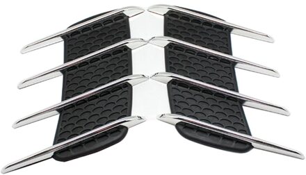 2Pcs Shark Gills Auto Exterieur Decor Stickers Side Vent Air Flow Fender