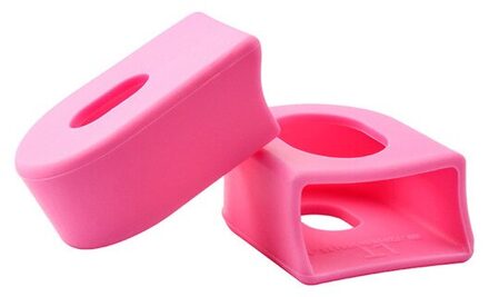 2Pcs Silicon Fiets Crank Arm Laarzen Protectors Bike Mtb Crank Set Beschermhoes Cover Onderdelen Crank Bescherming Voor Sram fiets Roze